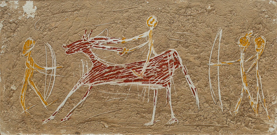 AYŞE AYGÜN Toprak 27 Tuval Üzerine Karışık Teknik 24x50  2018 2019