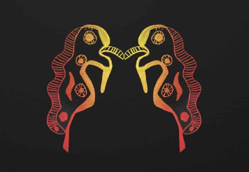 Ayşe Aygün 2023  Çalışma 35 Kağıt Üzeri Kazıma Tekniği 20x30