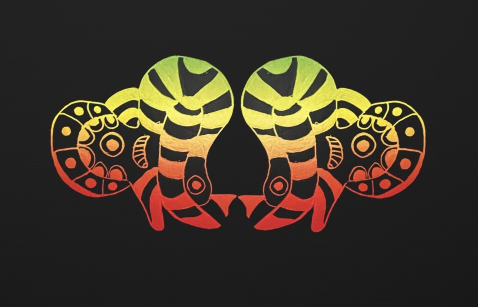 Ayşe Aygün 2023  Çalışma 45 Kağıt Üzeri Kazıma Tekniği 20x30