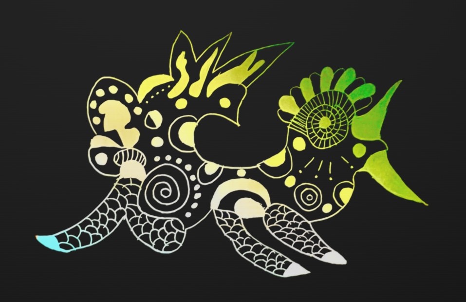 Ayşe Aygün 2023 Çalışma 55 Kağıt Üzeri Kazıma Tekniği 20x30