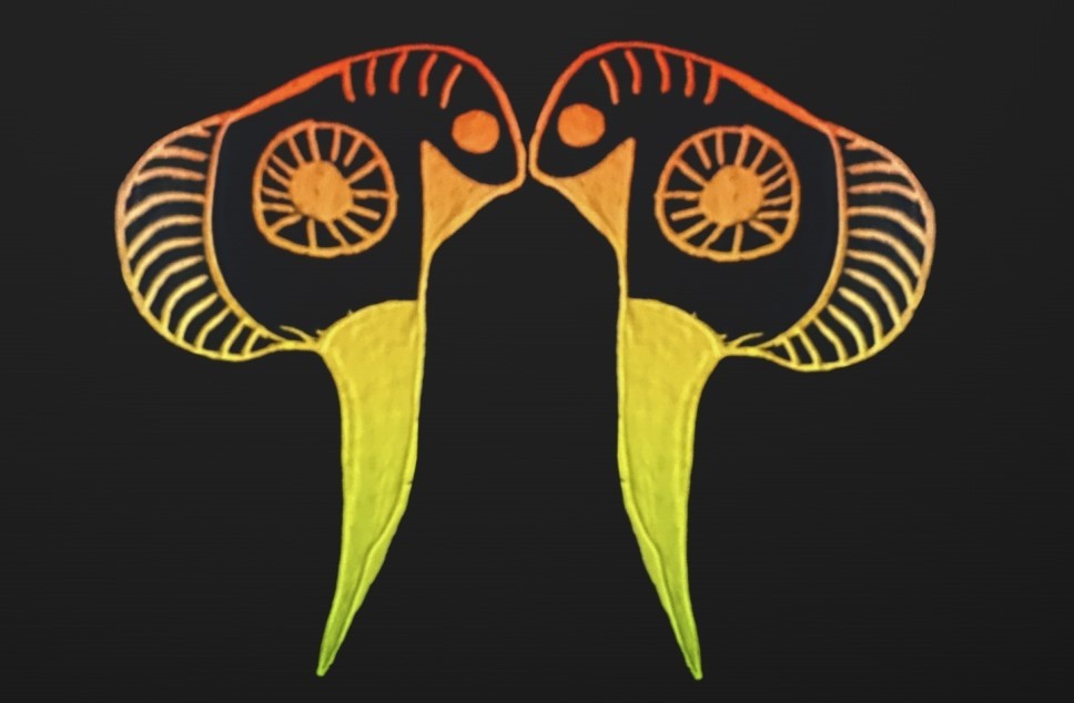 Ayşe Aygün 2023  Çalışma 7 Kağıt Üzeri Kazıma Tekniği 20x30  